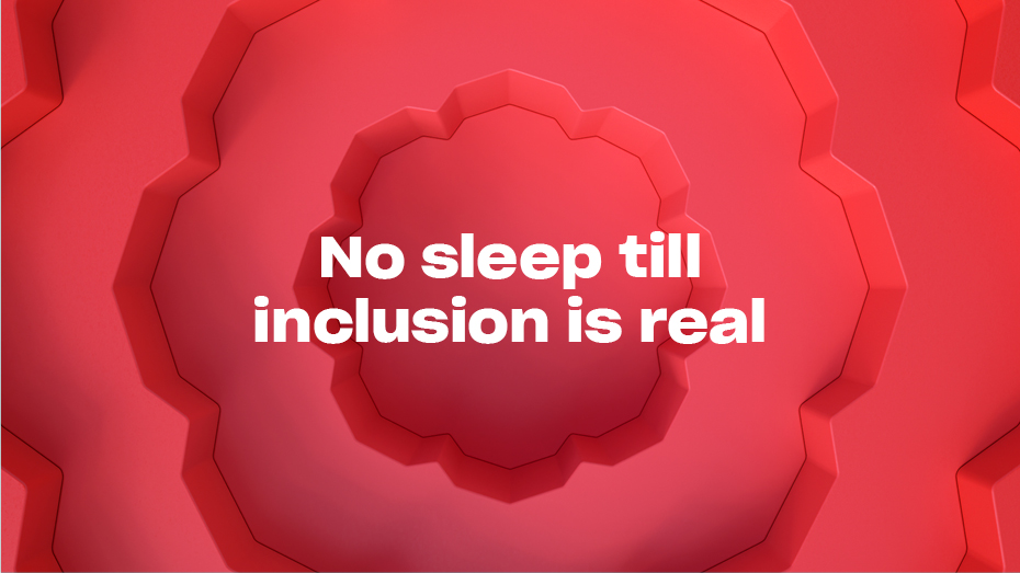 The Social Hub Pride 2023 Graphic visual No sleep till inclusion in real