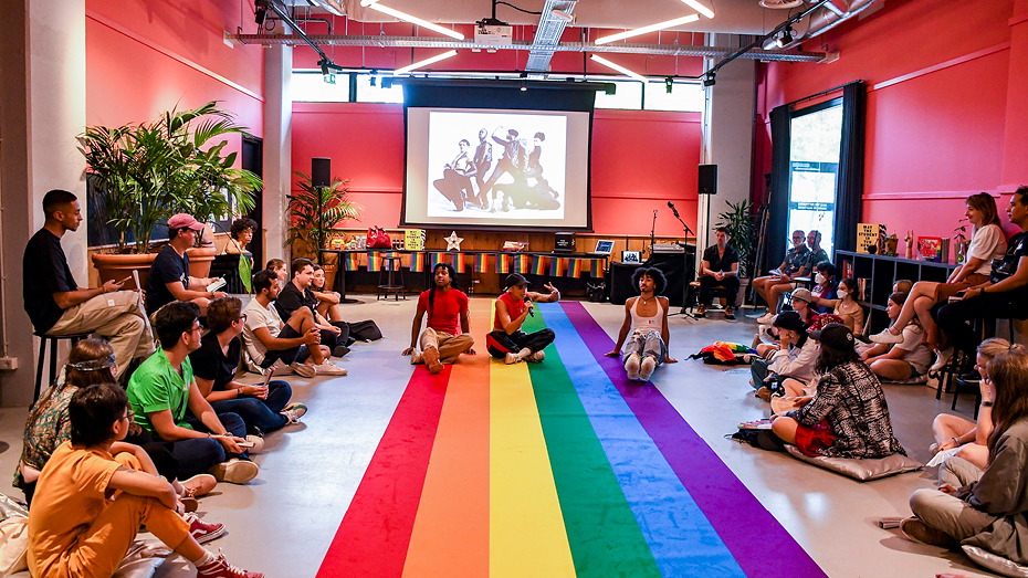 Ballroom lecture by House of Vineyard during pride university in Amsterdam