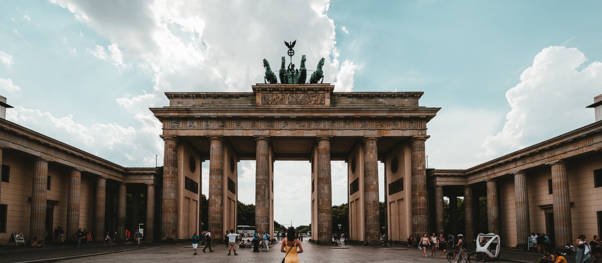 View of the Brandenburg Gate in Berlin